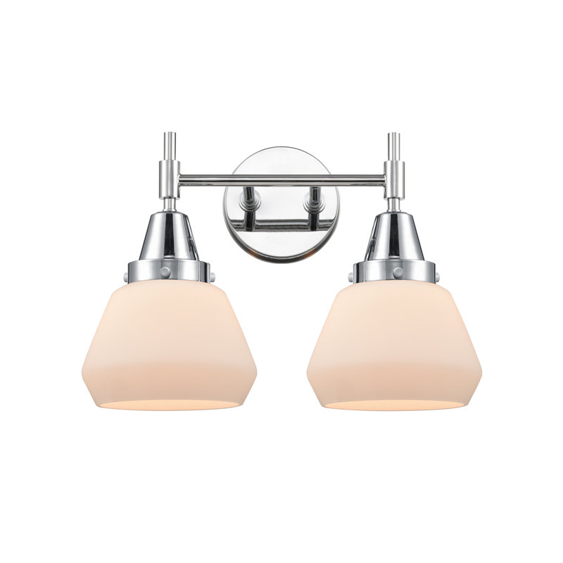 Gayle 2 - Light Dimmable Vanity Light, Matte White, Polished Chrome, 60 Watt Vintage Incandescent Bulb