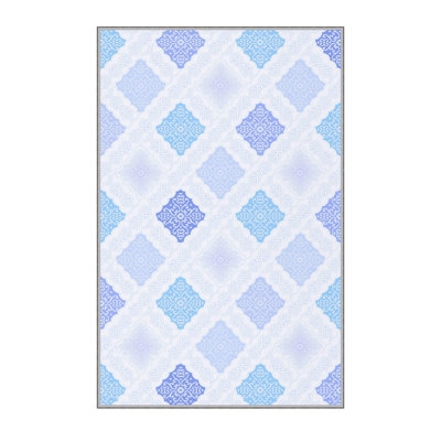 Soft Hall Carpet (2.6 x 4.9 ft), 100% Polyester, 0.3 in Pile Height | Antibacterial, Non-Slip Underside, 650 g/m² | Machine Washable, 3D Digital Print | Perfect for Living Room, Entryway & Bedroom Décor