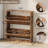 Farmhouse Shoe Storage Cabinet with 2 Flip Drawers – Narrow 9.45" Deep, Adjustable Shelf for Entryway, Hallway (31.50"W x 9.45"D x 33.07"H)-702125393