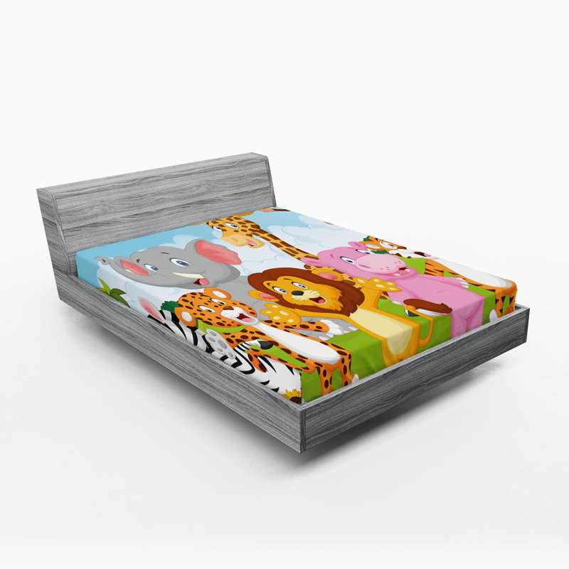 Multicolore ensemble de draps-housse Ambesonne, Drap-housse grand