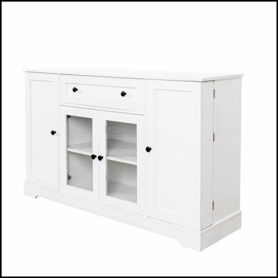Buffet avec rangement, buffet moderne avec portes, armoire à café avec tiroir et tablette réglable pour la cuisine, la salle à manger et le salon