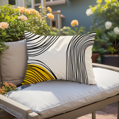 Housse et insert de coussin rectangulaire intérieur / extérieur Cassie