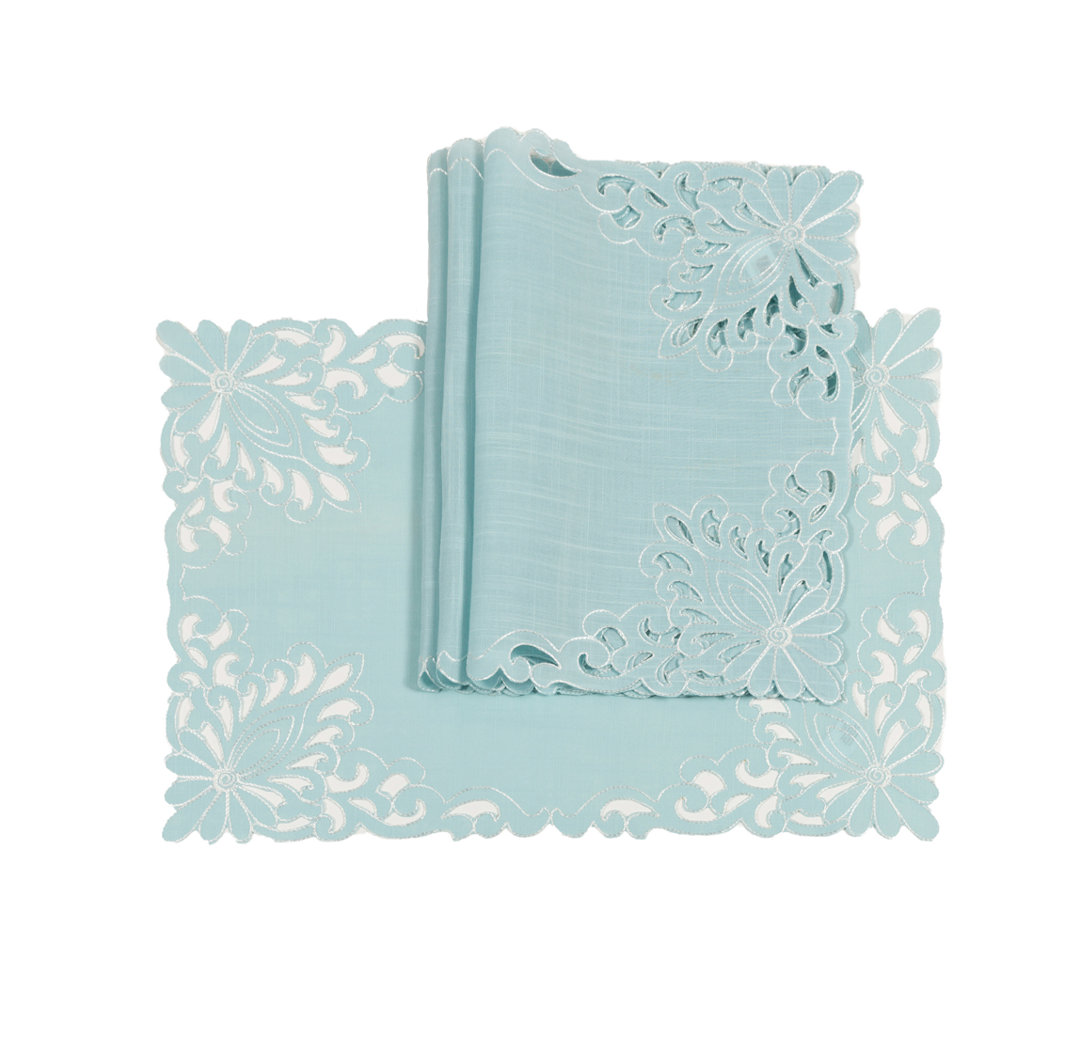 Polyester Embroidered Rectangle Placemat (Set of 4) Xia Home Fashions 
