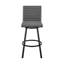 Tabouret de bar pivotant avec coutures horizontales, argent et gris-1088469446-1088485457-1088485462