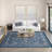 Oriental Navy/Dark Blue Indoor Area Rug for Living Room, Dining Room, Bedroom-747448905
