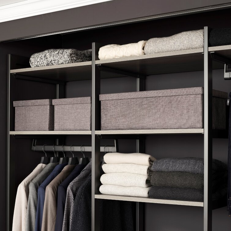 California Closets The Everyday System 56 W Hanging & Shoe Storage Closet System Reach-In Sets Martha Stewart