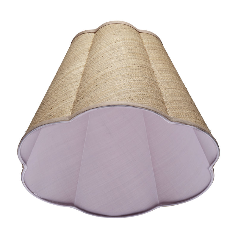 Scalloped Raffia Lamp Shade, Large, 13" H x 18" W x 18" D