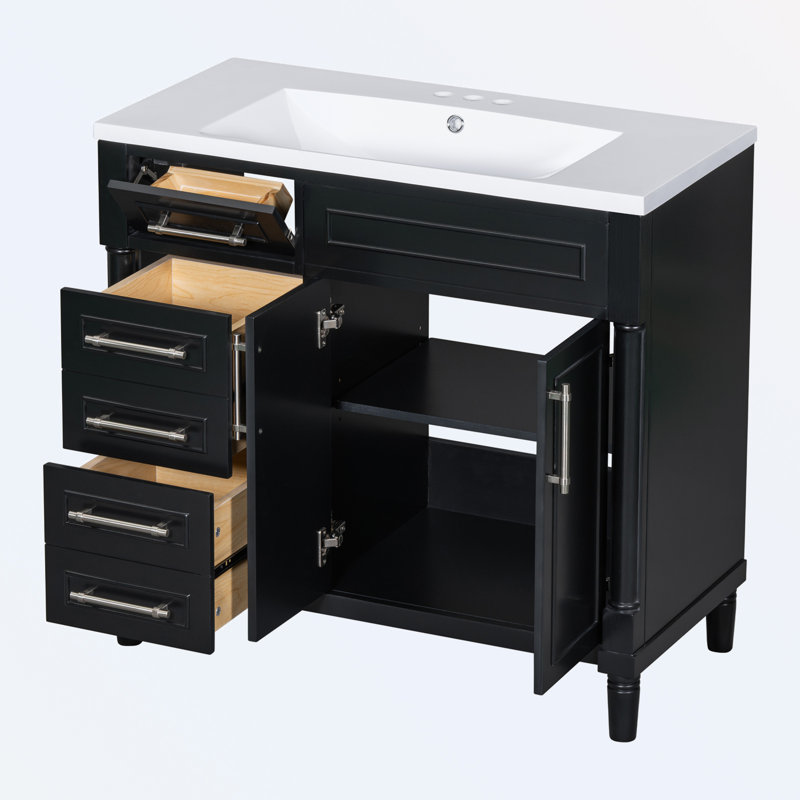 Myslym 36'' Single Bathroom Vanity with Top