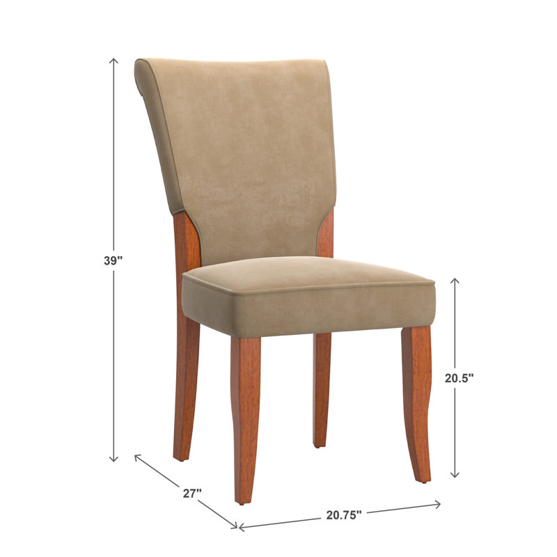 Chaise d'appoint Aukeem, Velours tourbe
