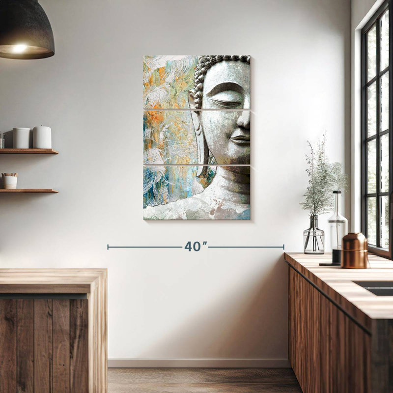 Adella Stone Buddha Head, 38" H x 24" W