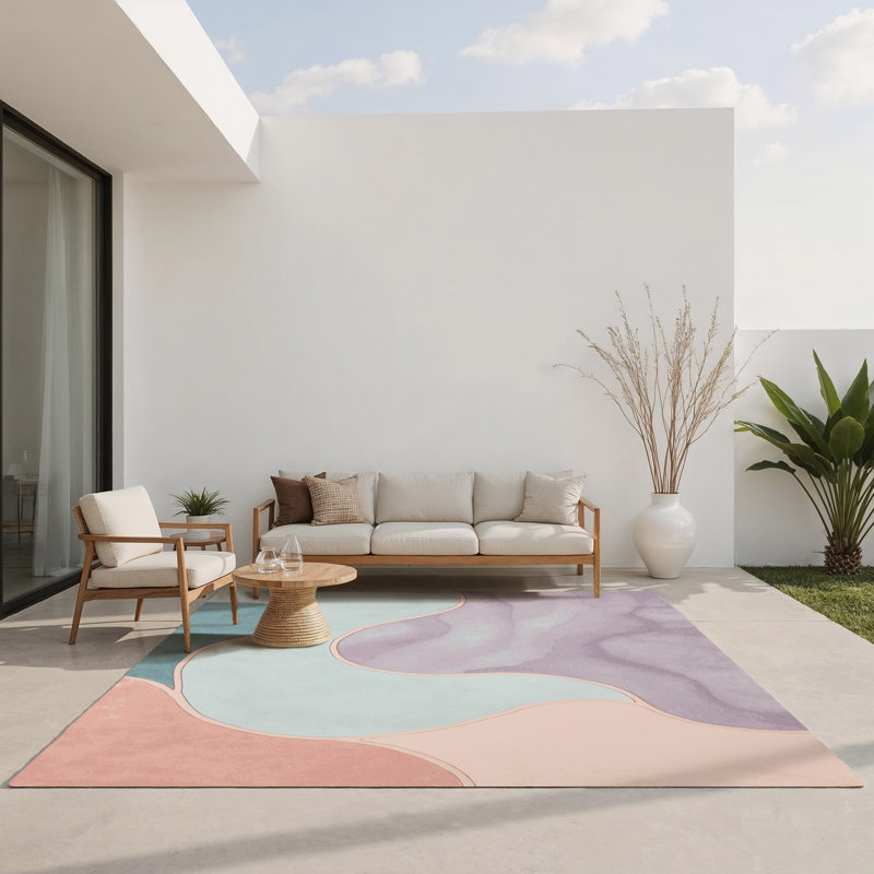 Gentle Crest Indoor And Outdoor Area Rug, Rectangle 9' x 12'