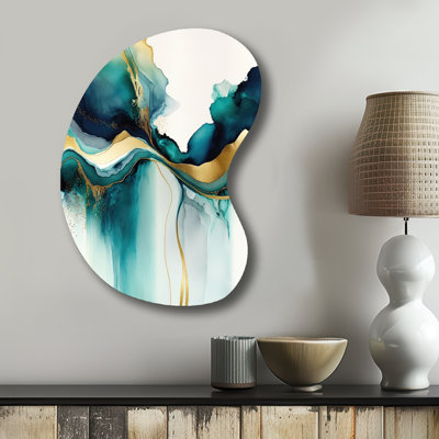 Bardot - Abstract Liquid Ink Boom Shape Asymmetric Metal Wall Sculpture