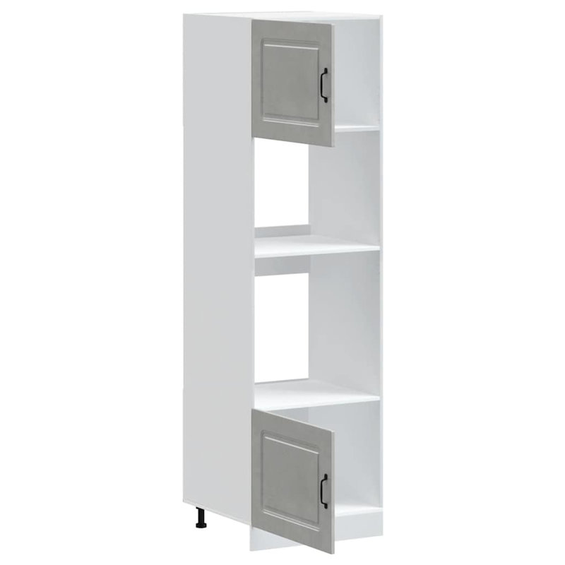 Oven Cabinets 2 Pcs Lucca Engineered Wood, Concrete Grey