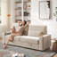 88" Velvet Square Arm Sofa with Storage, Deep Seat Sofa With USB Charging Ports & Cup Holders-227029901-234507903