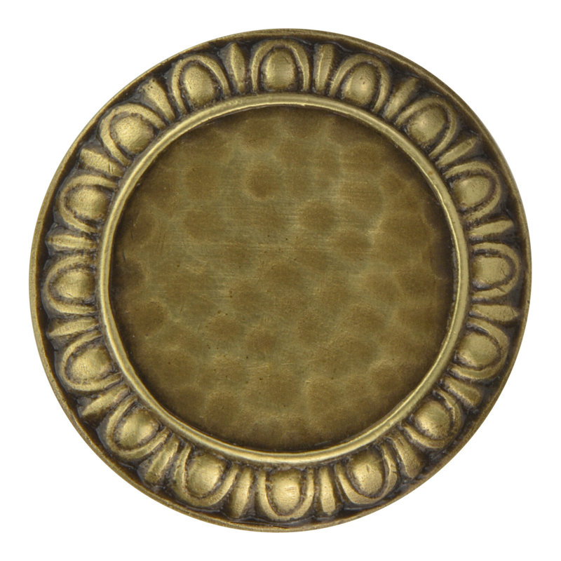 Poignée ronde classique de 1,375 po de diamètre, Laiton antique