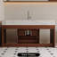Meuble-lavabo mural flottant de 39,4 po avec lavabo en céramique, 2 tablettes ouvertes, pierre frittée blanche, conception moderne pour une utilisation de l'espace