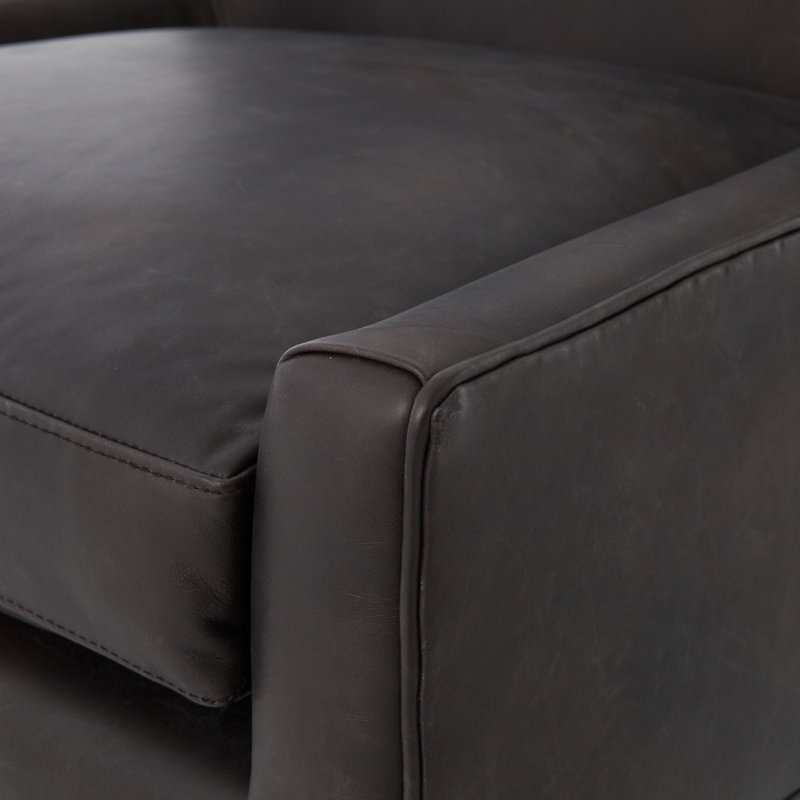 Marlow Wingback Chair, Toasted Parawood, Vintage Black
