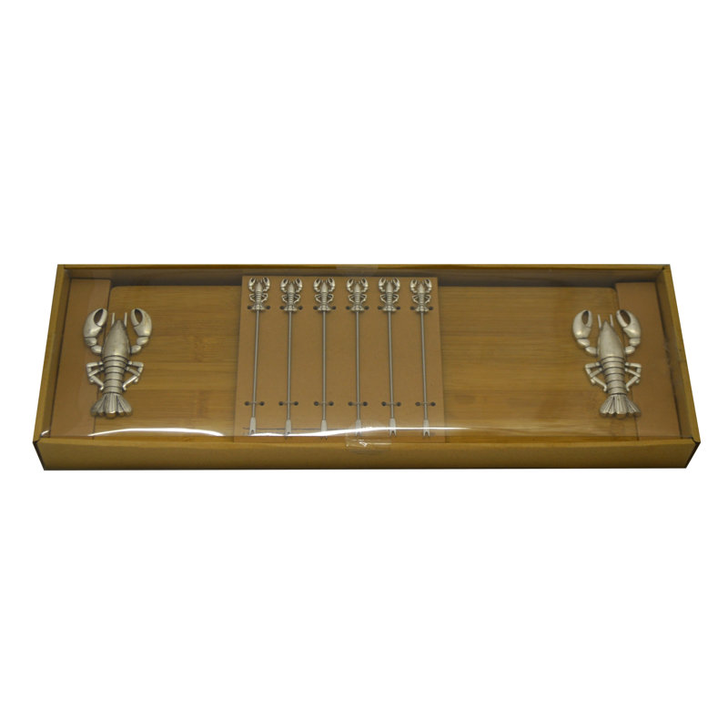 Ensemble de panneaux de fromage et plateaux 7 pièces Arcadia