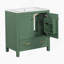Ensemble de meuble-lavabo vert 60 po avec double meuble-lavabo (séparé), double lavabo en céramique, tablette de rangement et tiroirs séparés (miroir non inclus) - Solution de salle de bain moderne pour salles de bain spacieuses