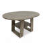 Table de salle à manger extensible ronde pour 4 à 6 personnes, conception ronde à ovale compacte avec rallonge papillon intégrée et tablette de rangement, gris