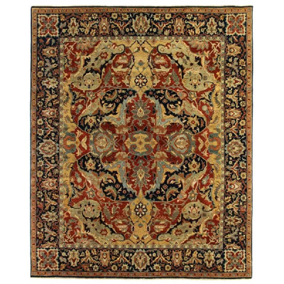 Antique Weave Serapi Hand Knotted Wool Oriental Indoor Rug