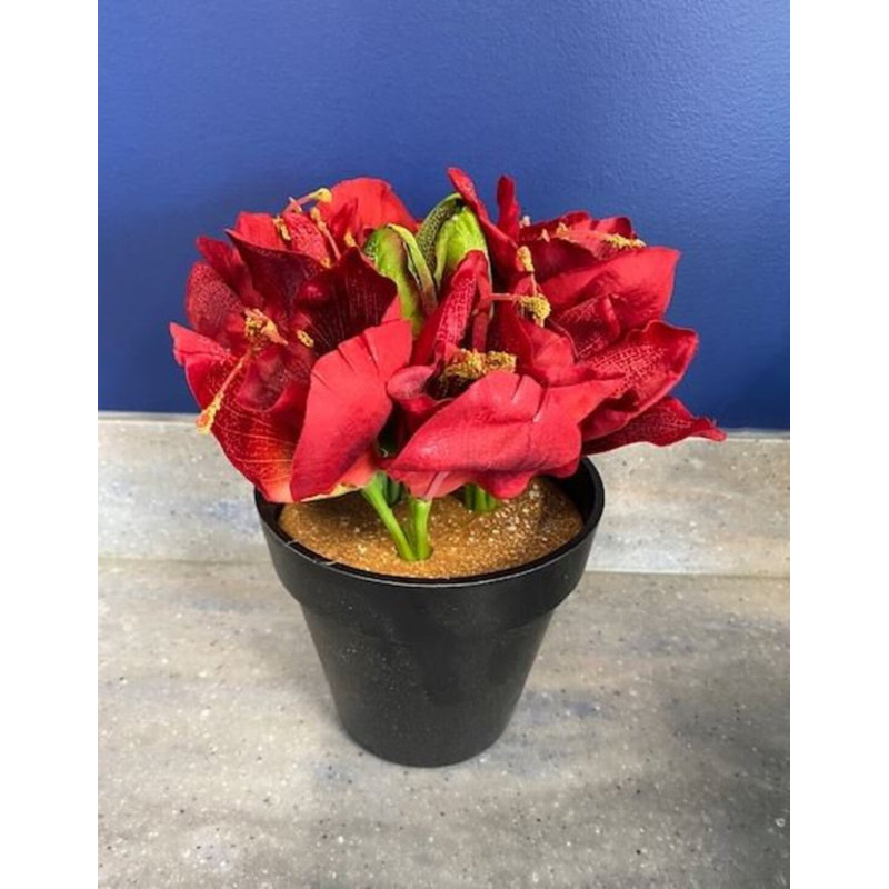 12 " Faux Amaryllis in Pot