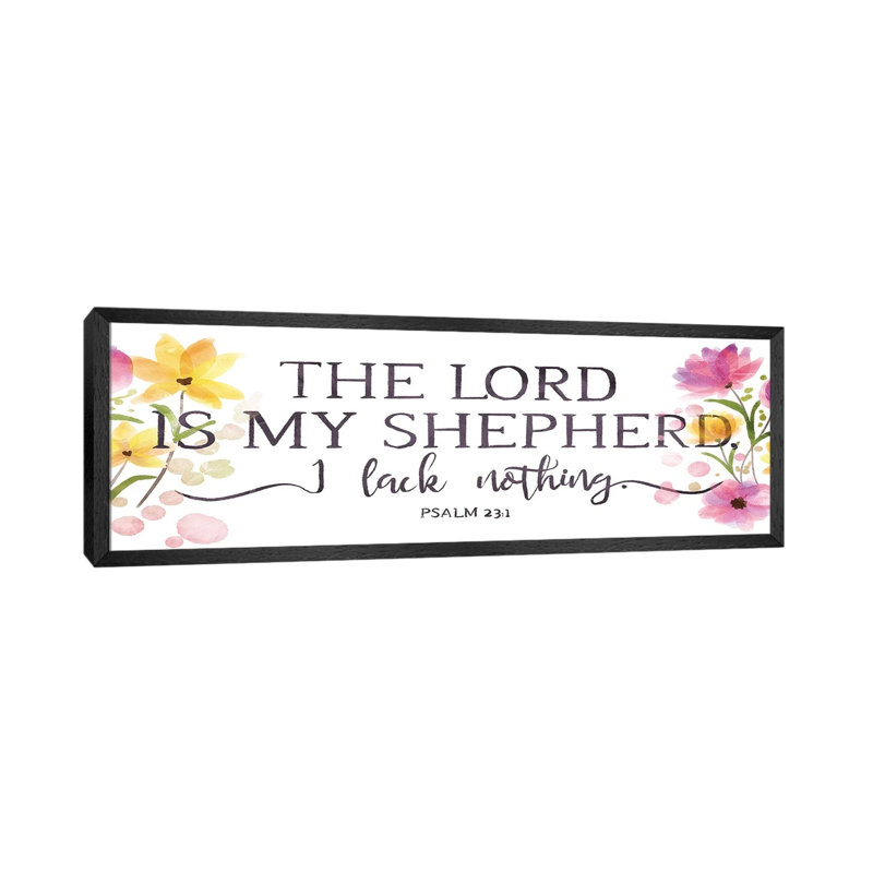 Shepard by On Rei - Panoramic Print on Canvas, 40.64cm H x 121.92cm W x 3.81cm D, Black Framed