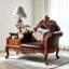 Chaise longue de loisirs en bois massif rétro-315346124