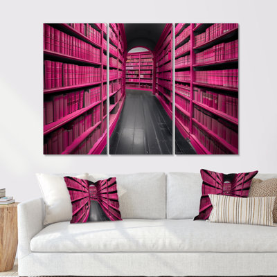 Ensemble de salon bibliothèque et bibliothèque rose