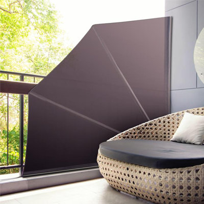 Blumfeldt 1.4cm W Grey Cover Retractable Side Awning