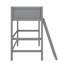 Lit mezzanine simple en bois avec échelle intégrée-554359965