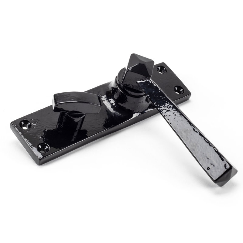 Straight Double Dummy Door Handle, Black