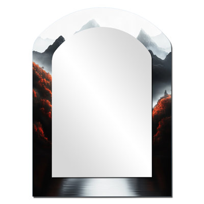 Miroir mural arqué traditionnel The The Silent Ridge Into The Mountains