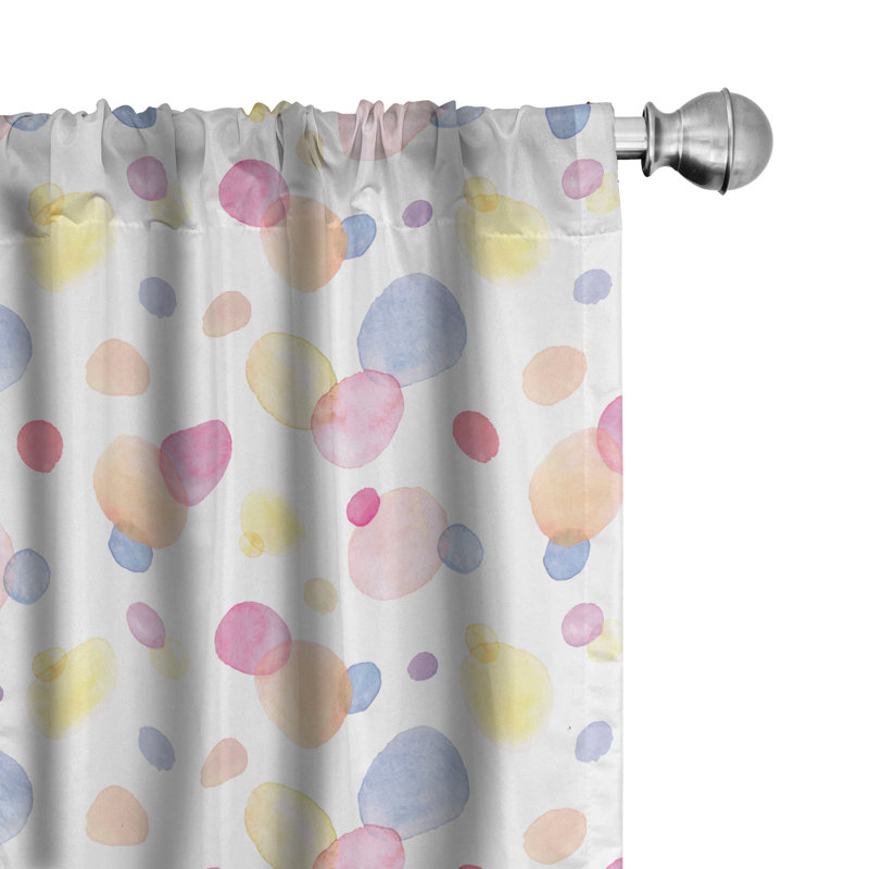 Pastel Semi-Sheer Rod Pocket Curtain Panels, 28" x 84"