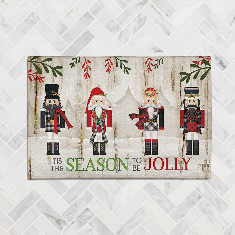  Tapis de Noël en chenille casse-noisette, Rectangle 4pi x 6 pi