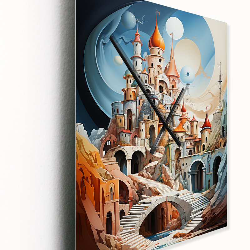 Jernya - Horloge murale surdimensionnée Cityscapes, Très grand