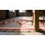 Flatweave Wool Geometric Area Rug in Gray