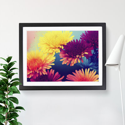 Majestic Chrysanthemum Flowers - Single Picture Frame Painting