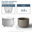 Grand pot / pot rond en béton avec trous de drainage-621437560-621437565
