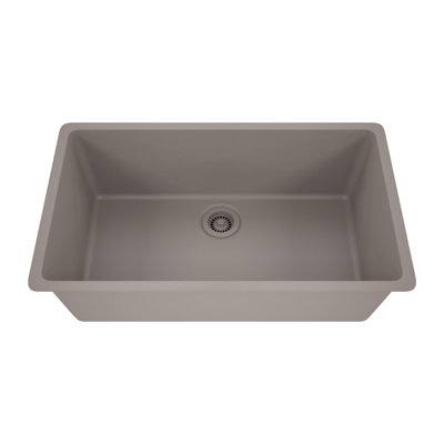 32" x 19" Platinum Quartz Kitchen Sink, Single Bowl Sink, Drop-in Sink, Undermount Sink, Granite Kitchen Sink