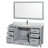 Sheffield 60" Freestanding Single Bathroom Vanity with Marble Top with 58" Mirror-97648027-115621758