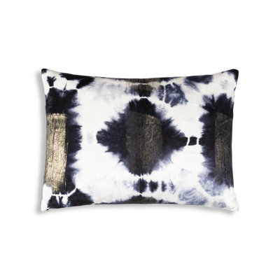 Housse et insert de coussin en velours indigo indigo et métallisé