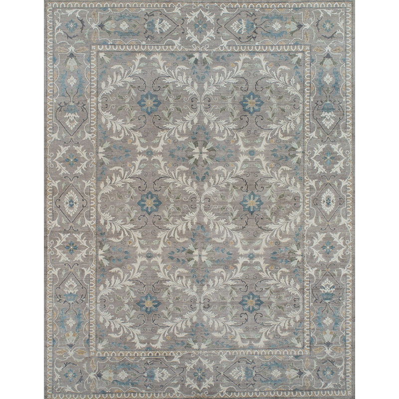 Proprietary Patterns Wool Southwestern Area Rug in Kinross Seaglass, Rectangle 9' x 12'