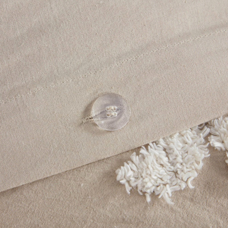 Housse de couette très grand / très grand en chenille 100% coton, literie 3 pièces lavable à la machine avec certification