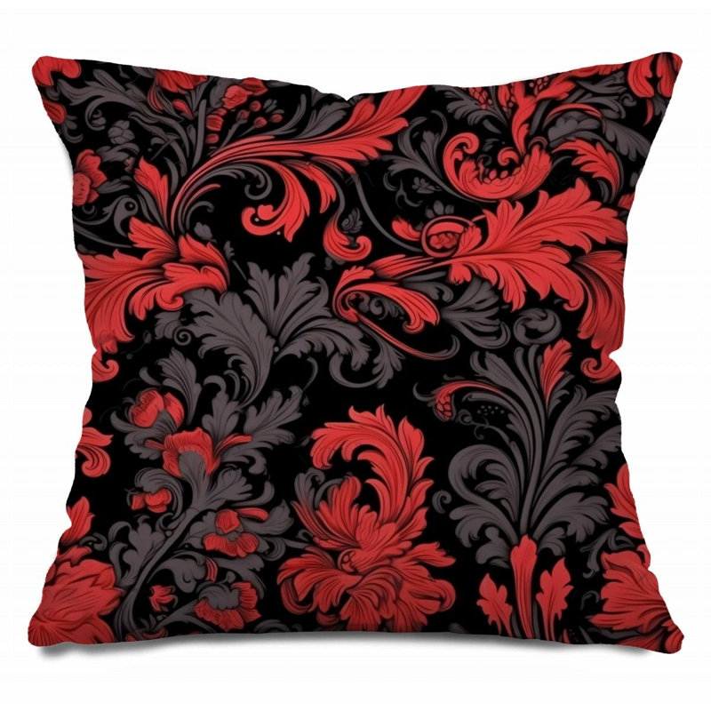 Coussin Baroque, crochets en coton Art, H 14 po x l 14 po