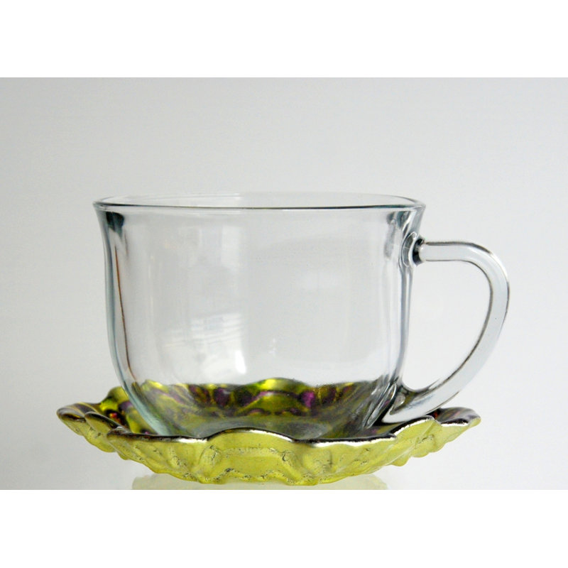 Tasse à thé et soucoupe Adrena, Vert