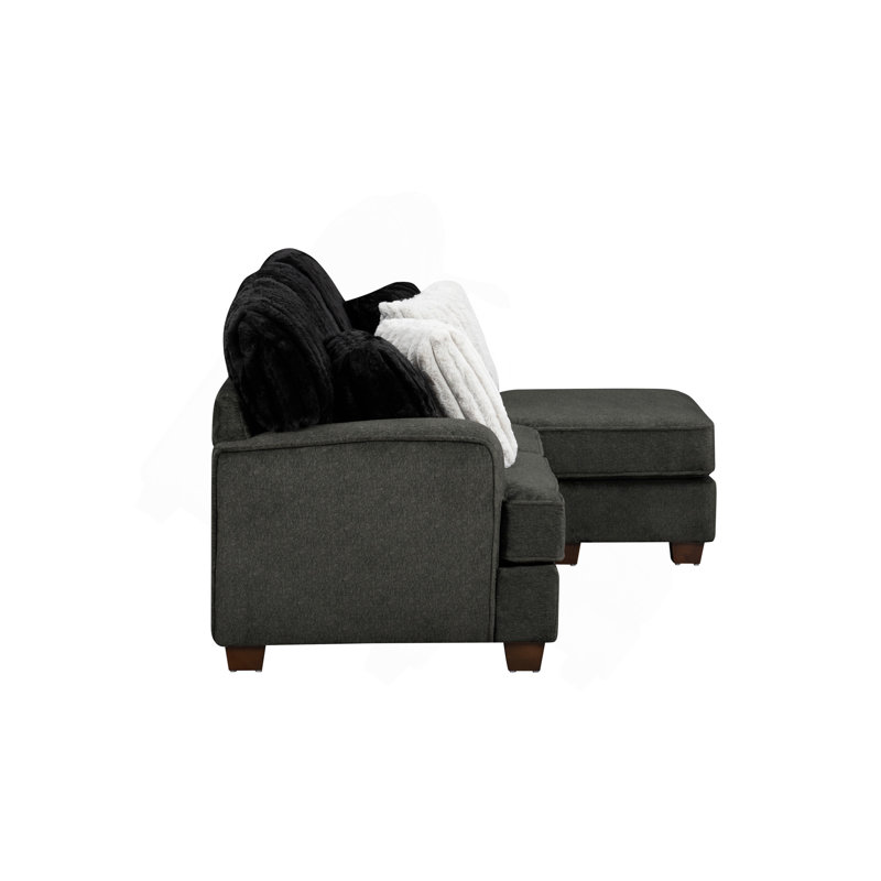 Coussins réversibles Modern, Gris foncé