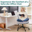 Chaise de bureau Aguilera avec assise large de 66 cm (26 pouces), piètement croisé, sans accoudoirs et à roulettes-2085797679-2096535494