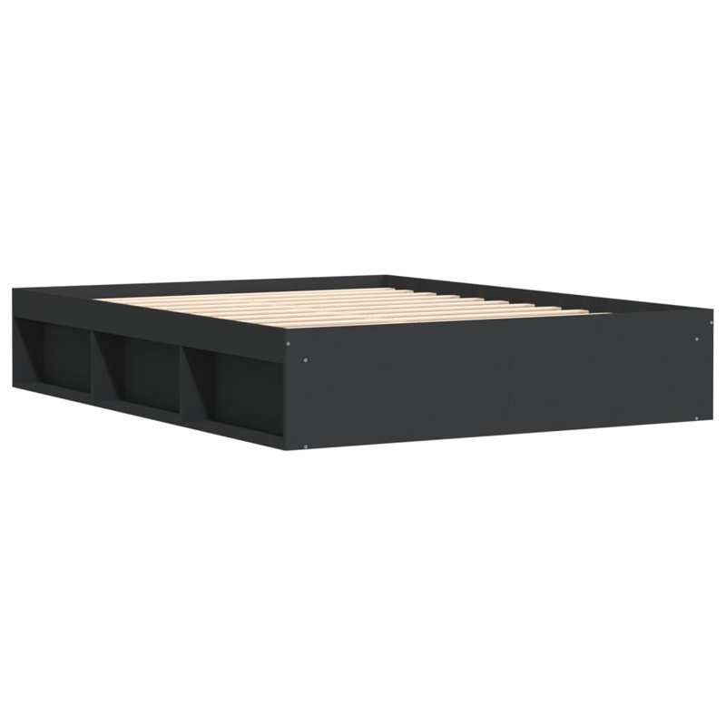 Afriani Storage Bed, Smoked Oak, European Single (90 x 200cm)