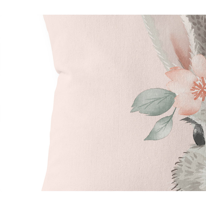 Bunny Pink Pillow, 16" H x 16" W